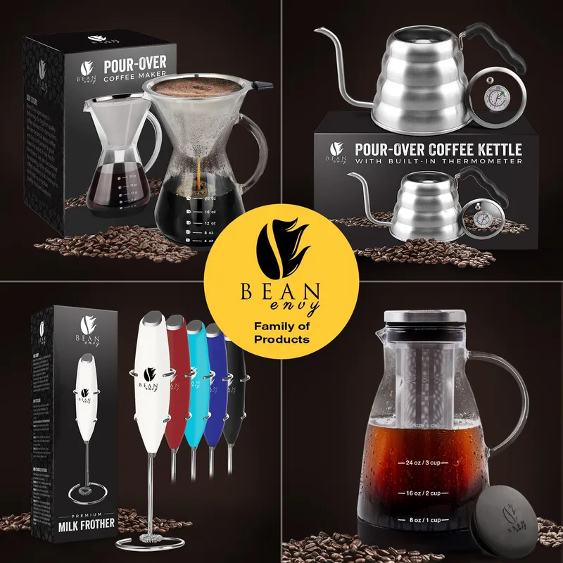 Bean Envy Milk Frother, Coffee Stirrers, Frother Wand, Milk Frother Handheld, Frother with stand, Hand Blender for Coffee, Lattes, Cappuccino, Matcha and Hot Chocolate – Kitchen Gifts (Raspberry) — image 9